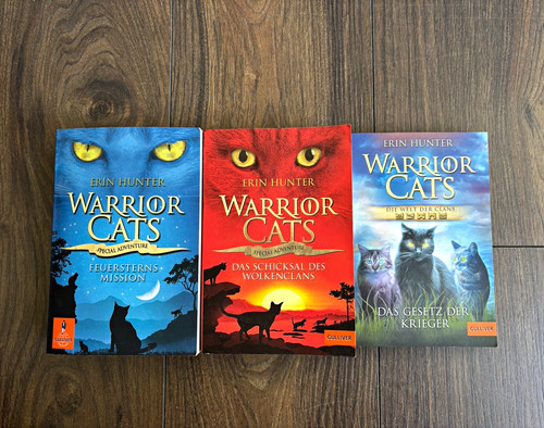 Warrior cats taschenbuch - cats, 3x
